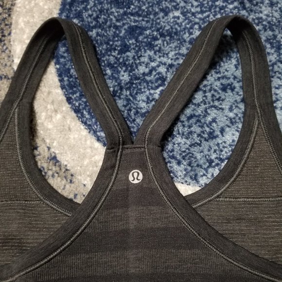 Lulu Lemon Black Striped Women's Tank Top - Picture 5 of 7